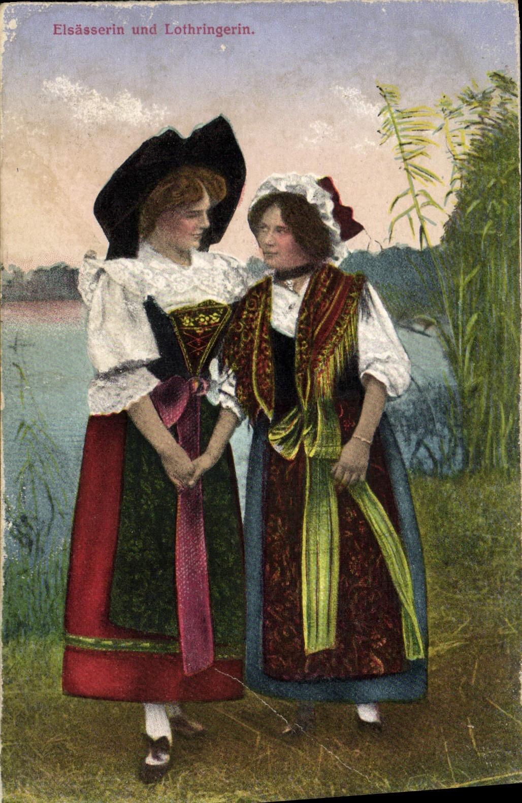 CPA Elsasserin und Lothringerin Folklore