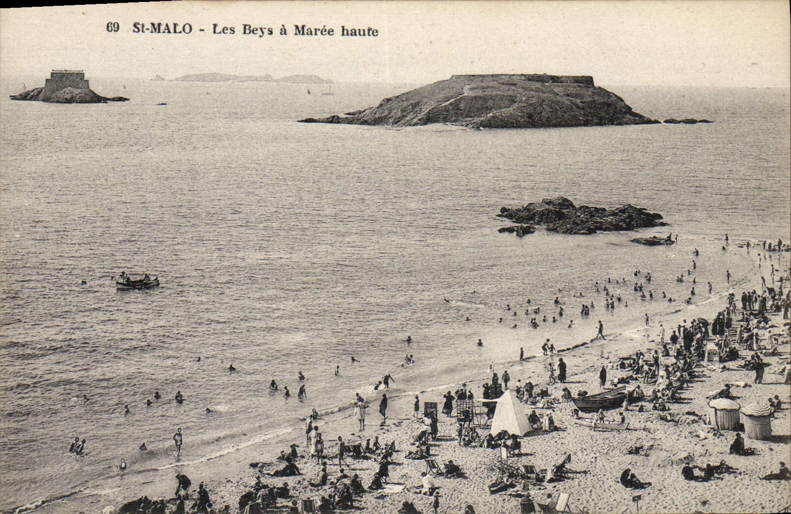 CPA Saint Malo Les Beys a Maree Haute 