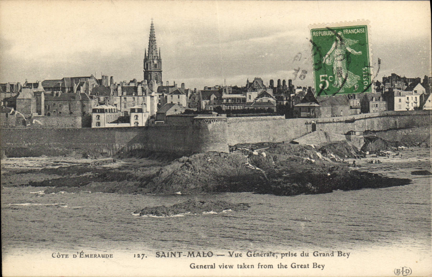 CPA Saint Malo Vue Generale Prise du Grand Bey General view Taken from the Great Bey