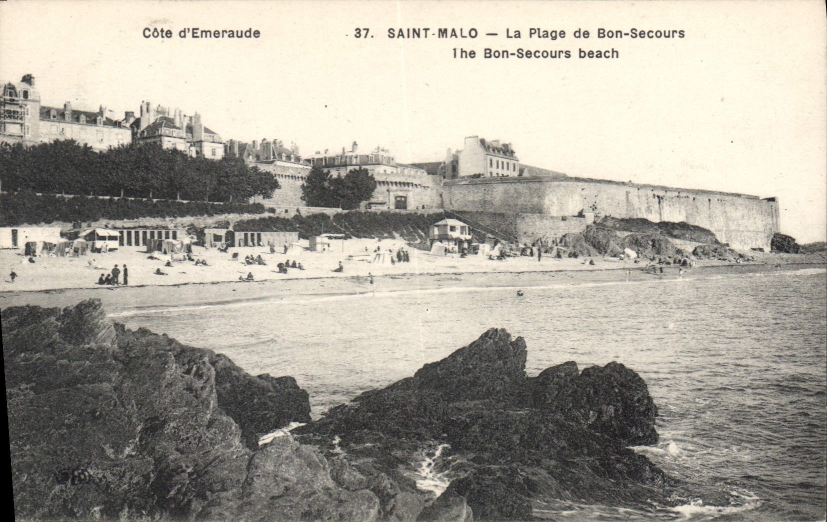 CPA Cote d'Emeraude Saint Malo La Plage de Bon Secours the Bon Secours Beach 