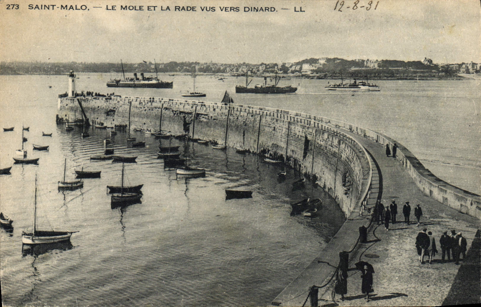 CPA Saint Malo Le Mole et La Rade Vus Vers Dinard