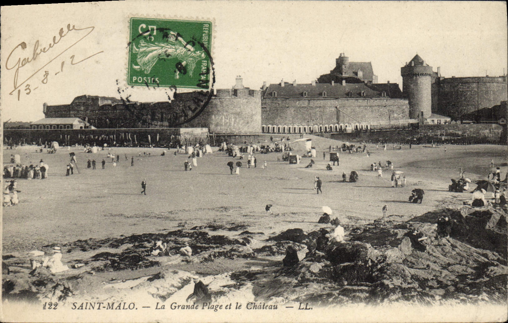 CPA Saint Malo La Grande Plage et le Chateau