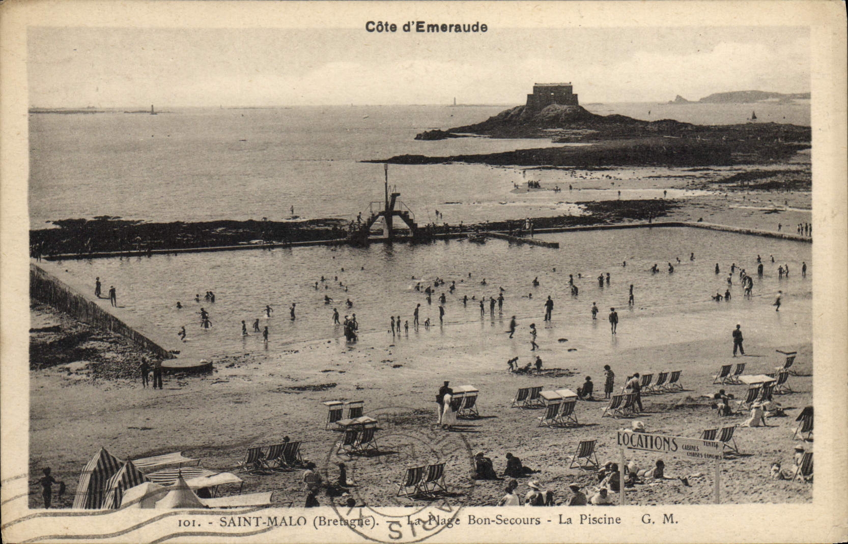 CPA Cote d'Emeraude Saint Malo Bretugue La Piscine 