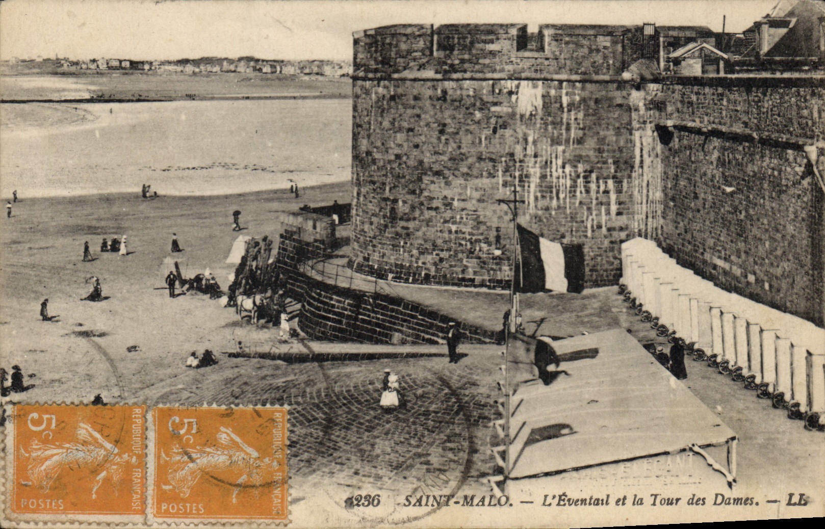 CPA Saint Malo L'Eventail et la Tour des Dames 