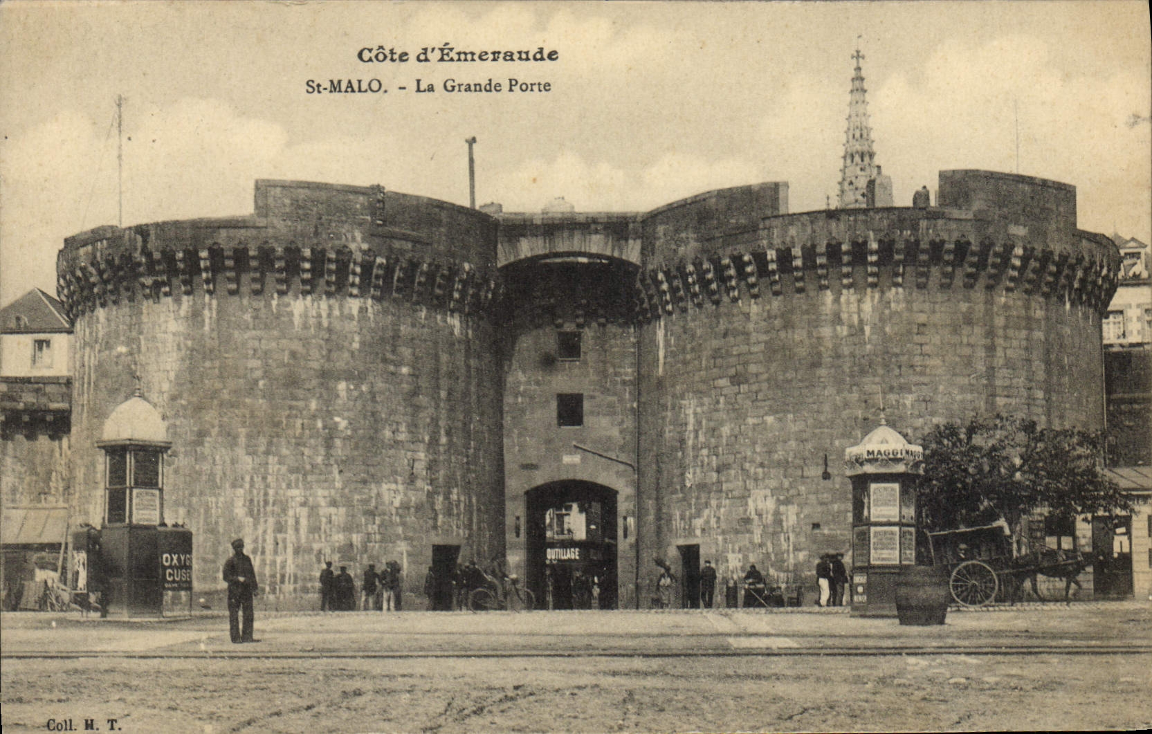 CPA Cote d'Emeraude St Malo La Grande Porte 