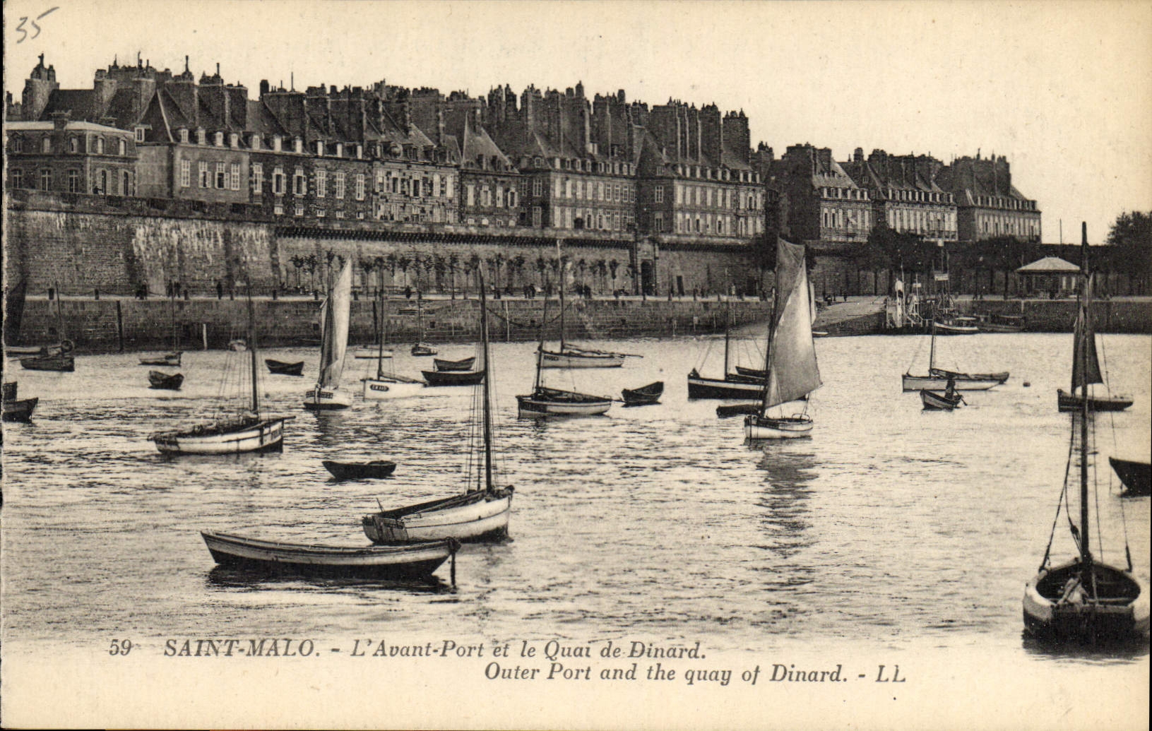 CPA Saint Malo L'Avant Port et le Quai de Dinard