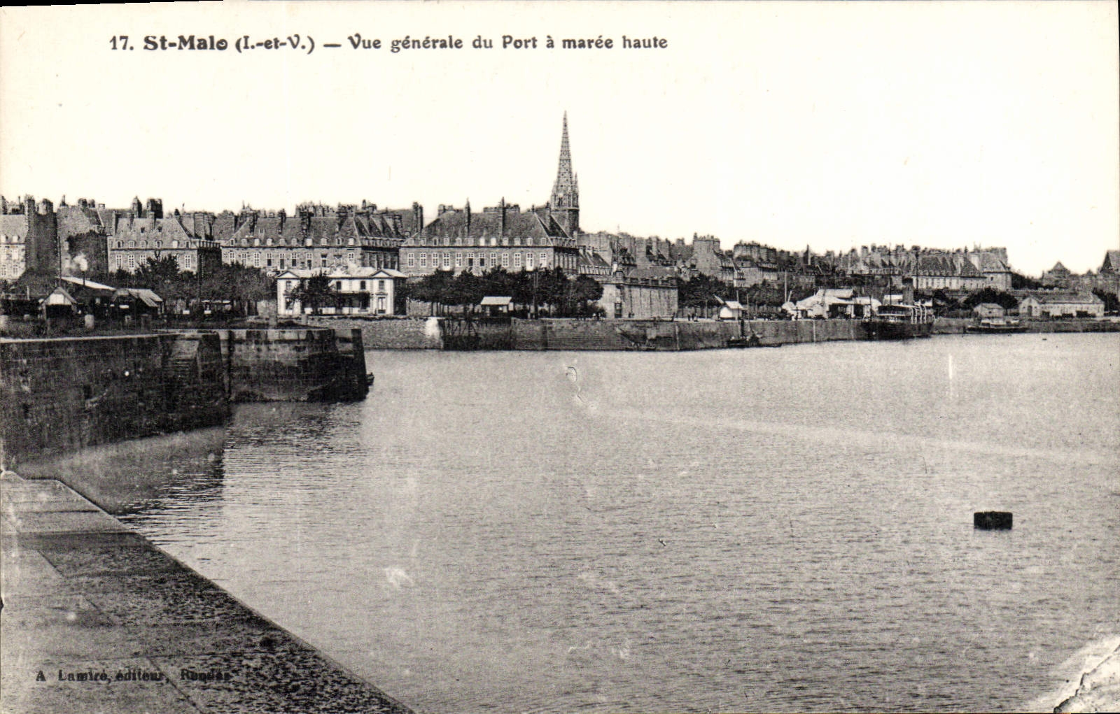 CPA St Malo I et V Vue Generale du Port a Maree Haute 