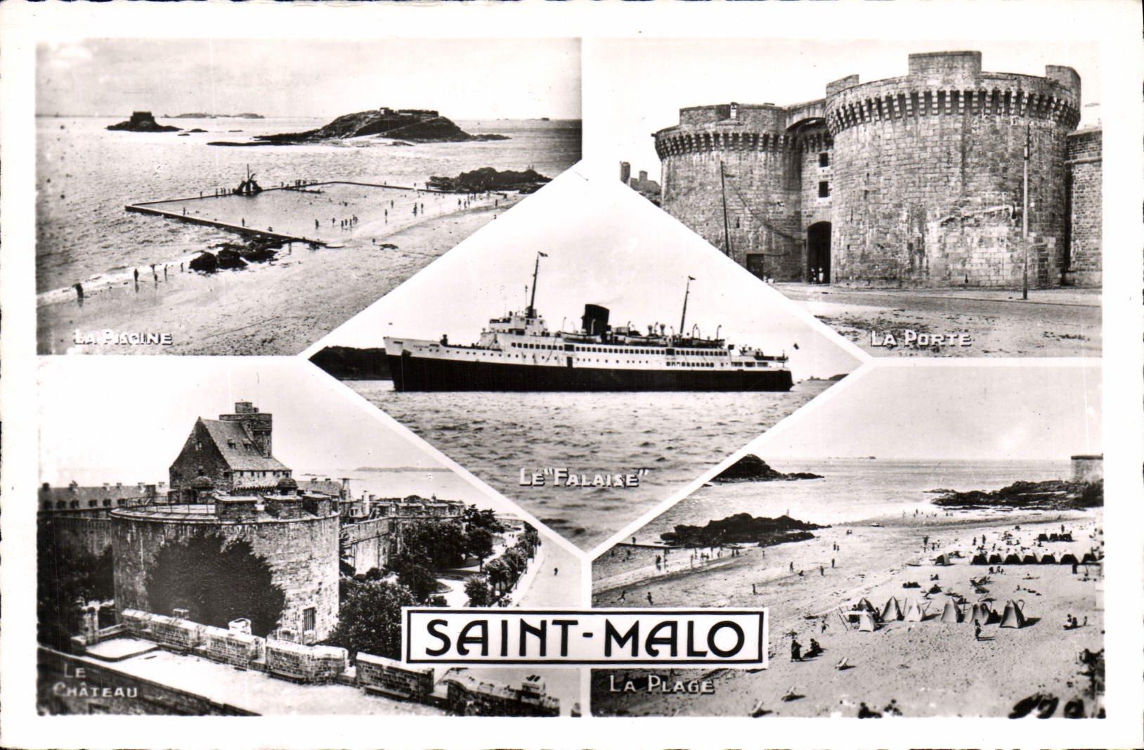 CPA Saint Malo Chateau La Place La Porte Le Falaise