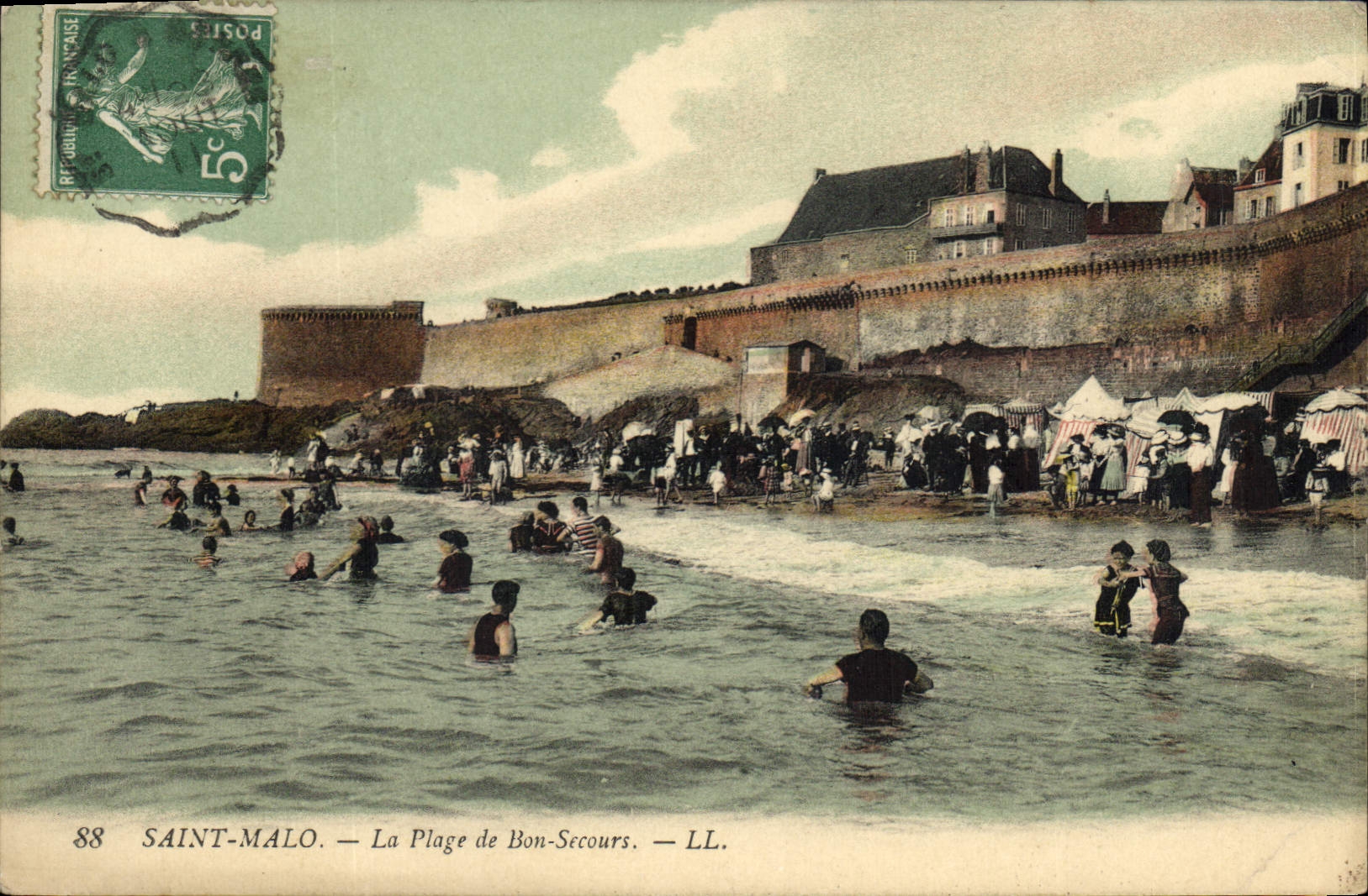 CPA Saint Malo La Plage de Bon Secours 