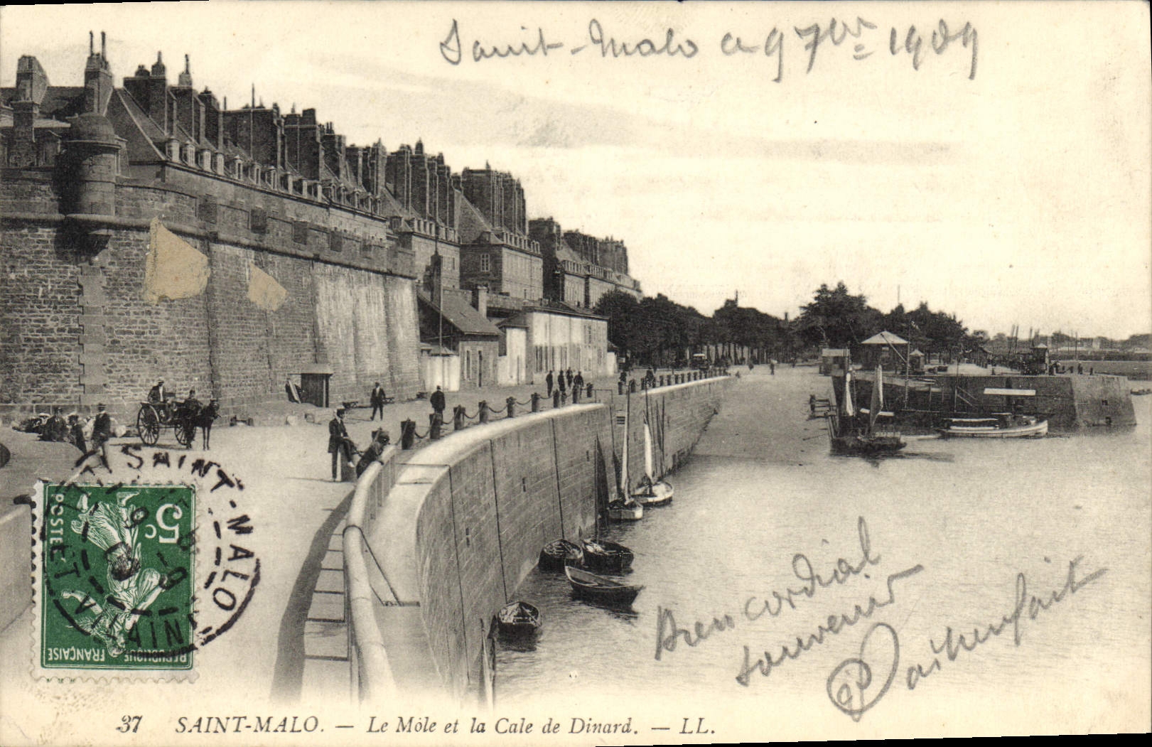 CPA Saint Malo Le Mole et la Cale de Dinard 