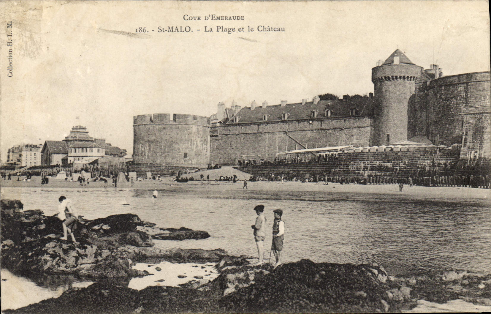 CPA Saint Malo La Plage et le Chateau 