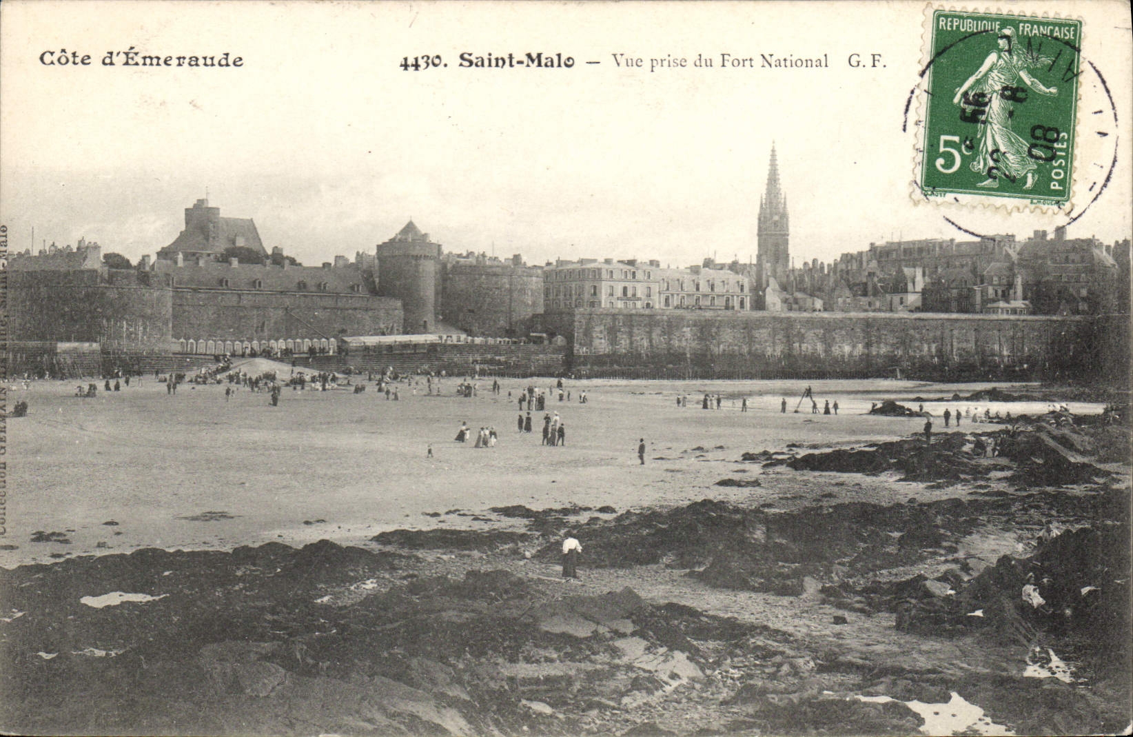 CPA Saint Malo Vue prise du Fort National 