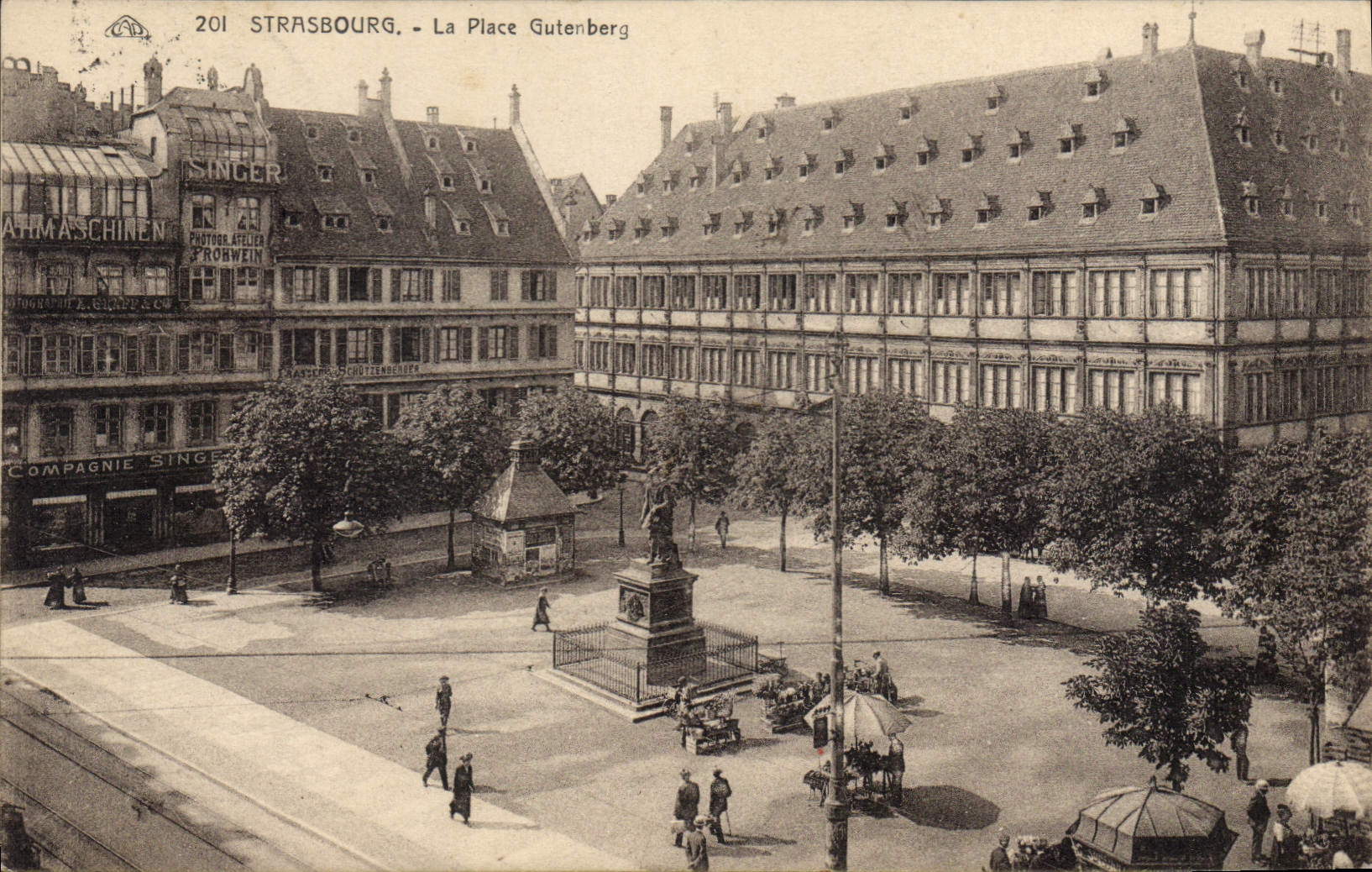 CPA Strasbourg La Place Gutenberg 