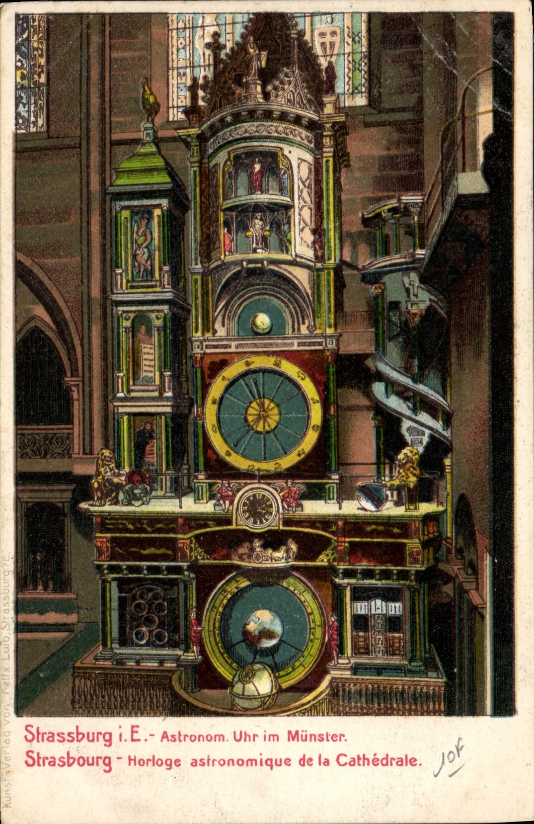 CPA Strasbourg Horloge astronomique de la Cathedrale 