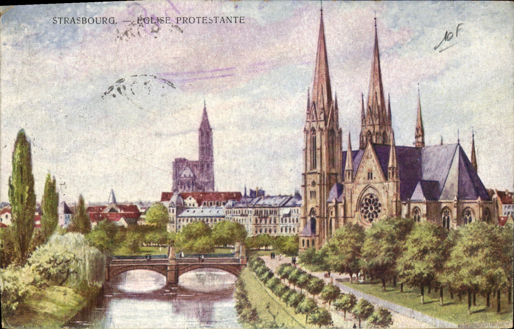 CPA Strasbourg L'Eglise Protestante 