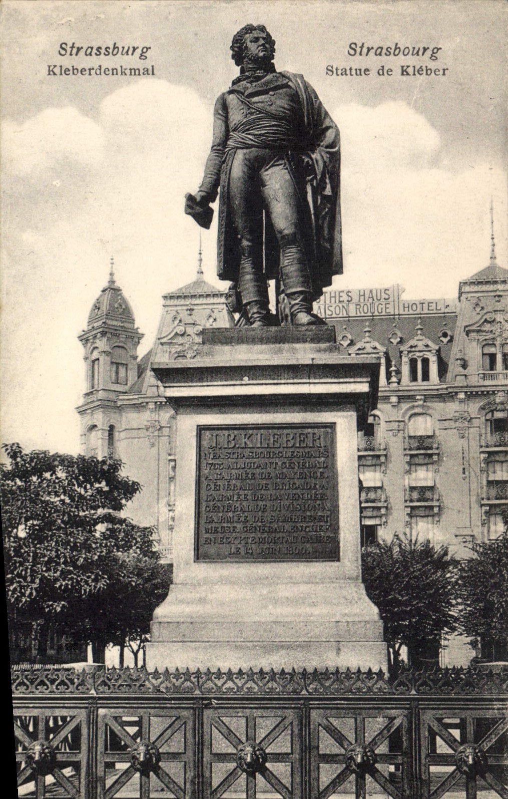 CPA Strasbourg Statue de Kleber 