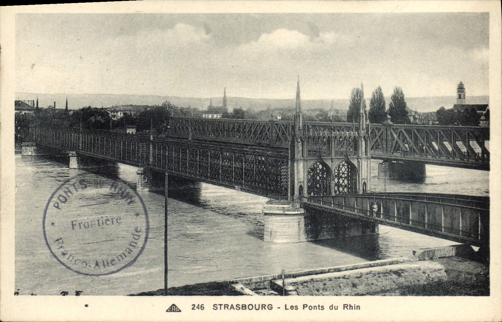 CPA Strasbourg Les Ponts du Rhin 