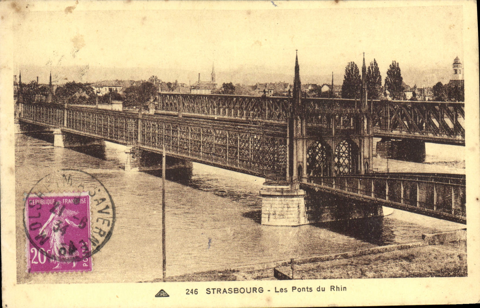 CPA Strasbourg Les Ponts du Rhin 