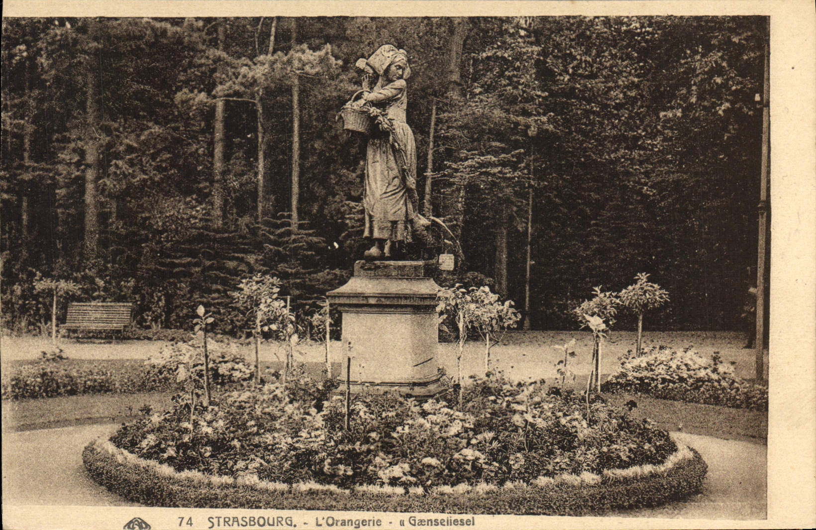 CPA Strasbourg L'Orangerie Gaenseliesel 