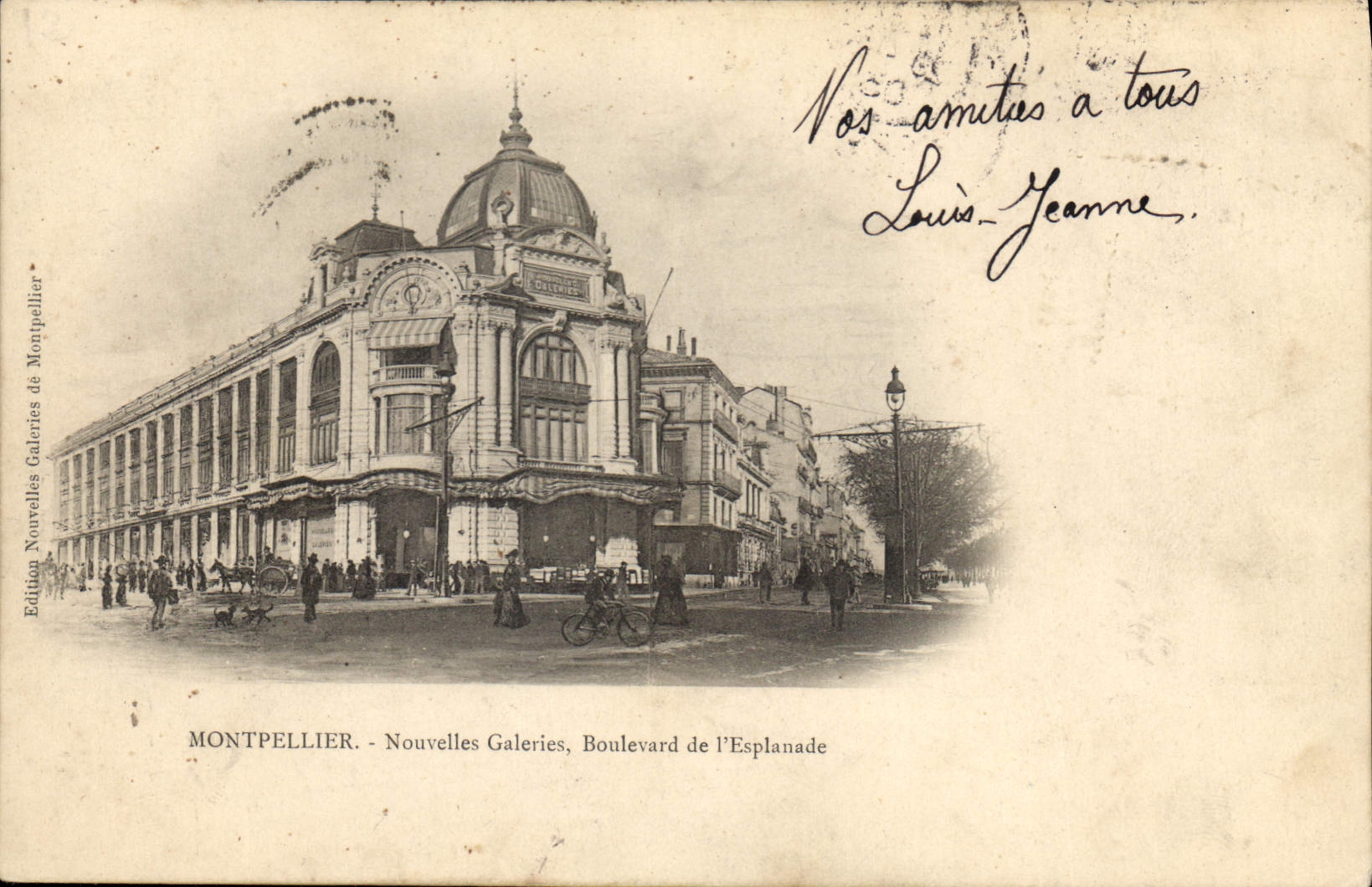 CPA Montpellier Nouvelles Galeries Boulevard de l'Esplanade 