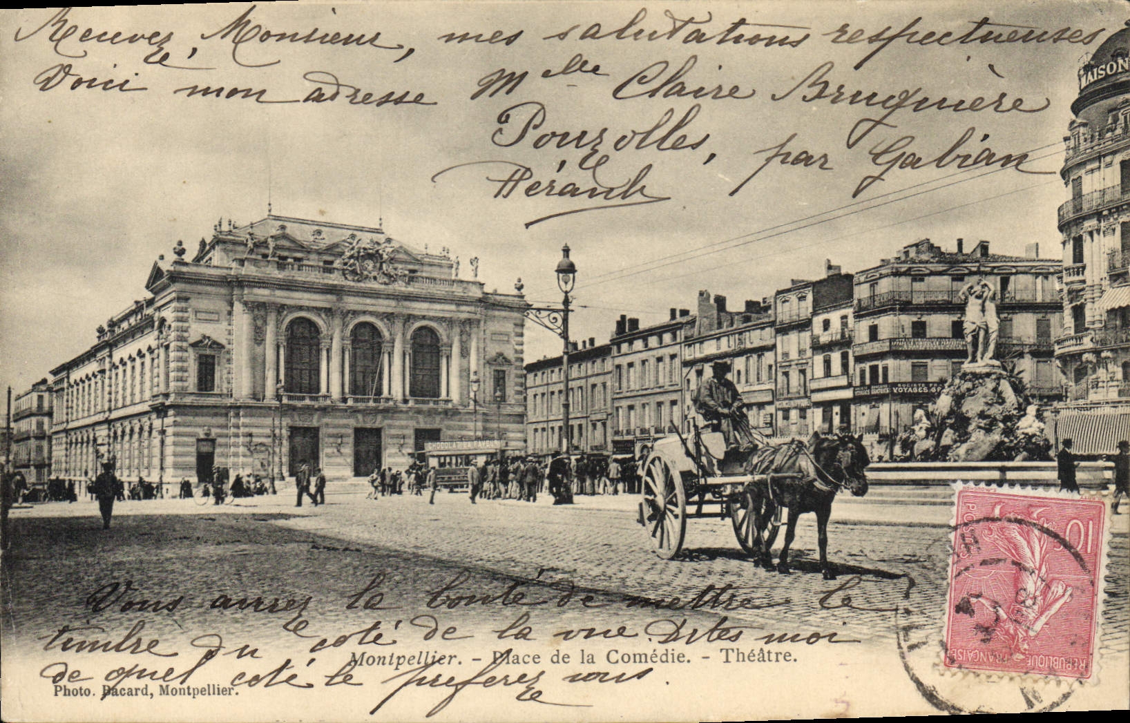 CPA Montpellier Place de la Comedie Theatre 
