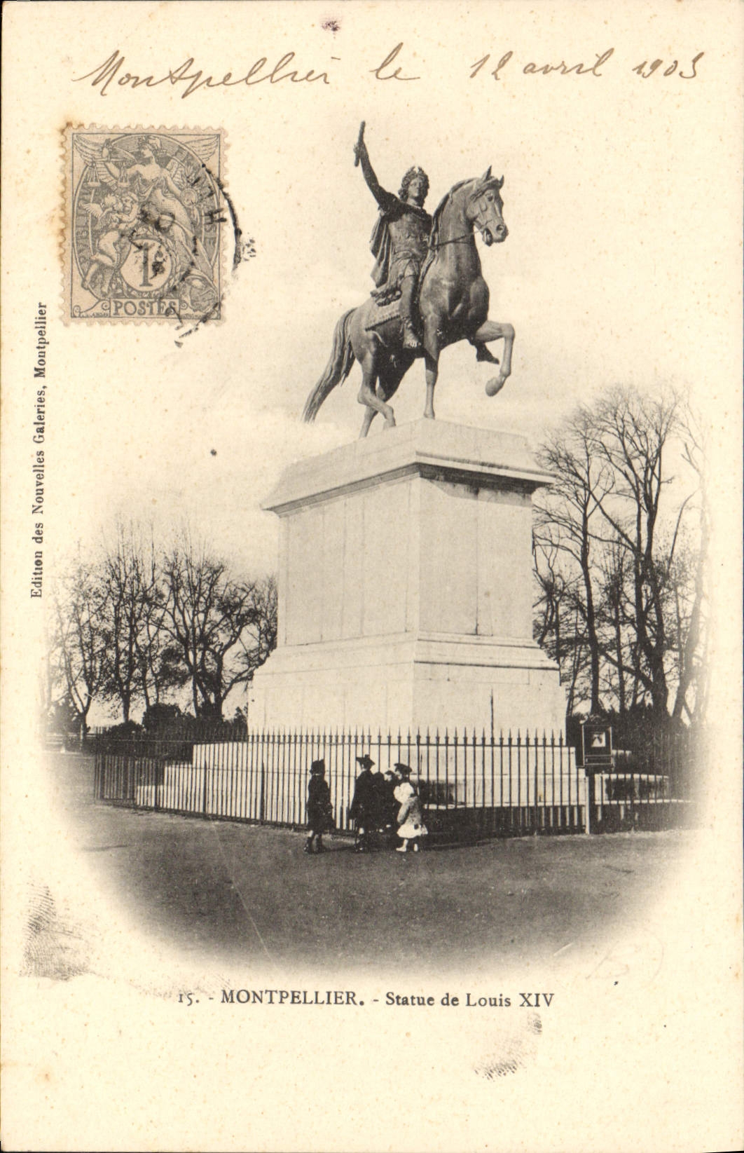 CPA Montpellier Statue de Louis XIV