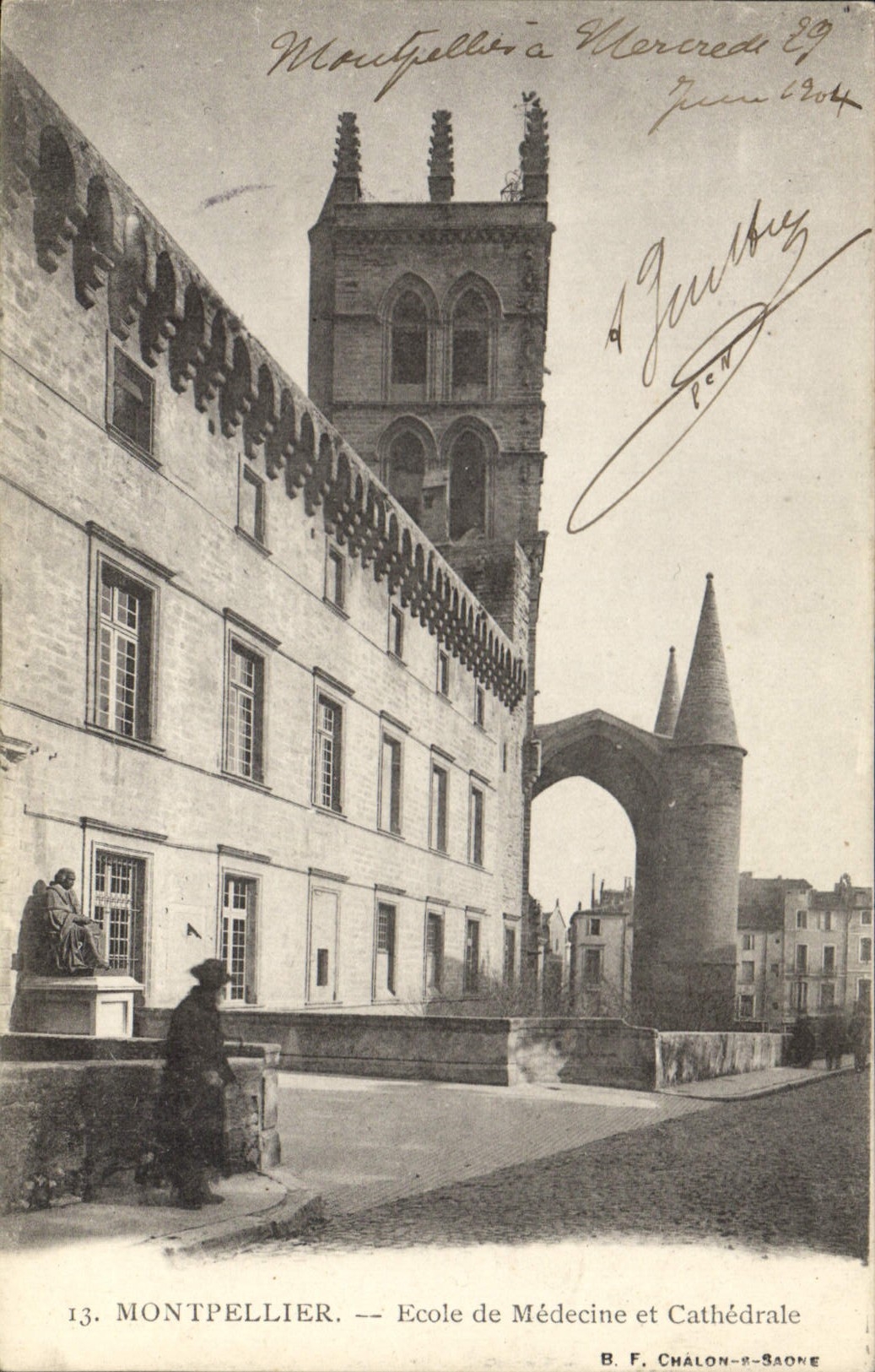 CPA Montpellier Ecole de Medecine et Cathedrale 