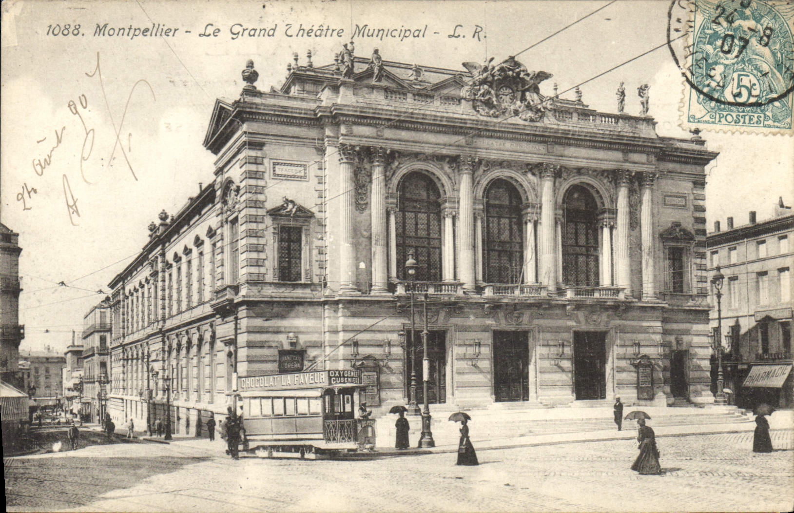 CPA Montpellier Le Grand Theatre Municipal Tramway