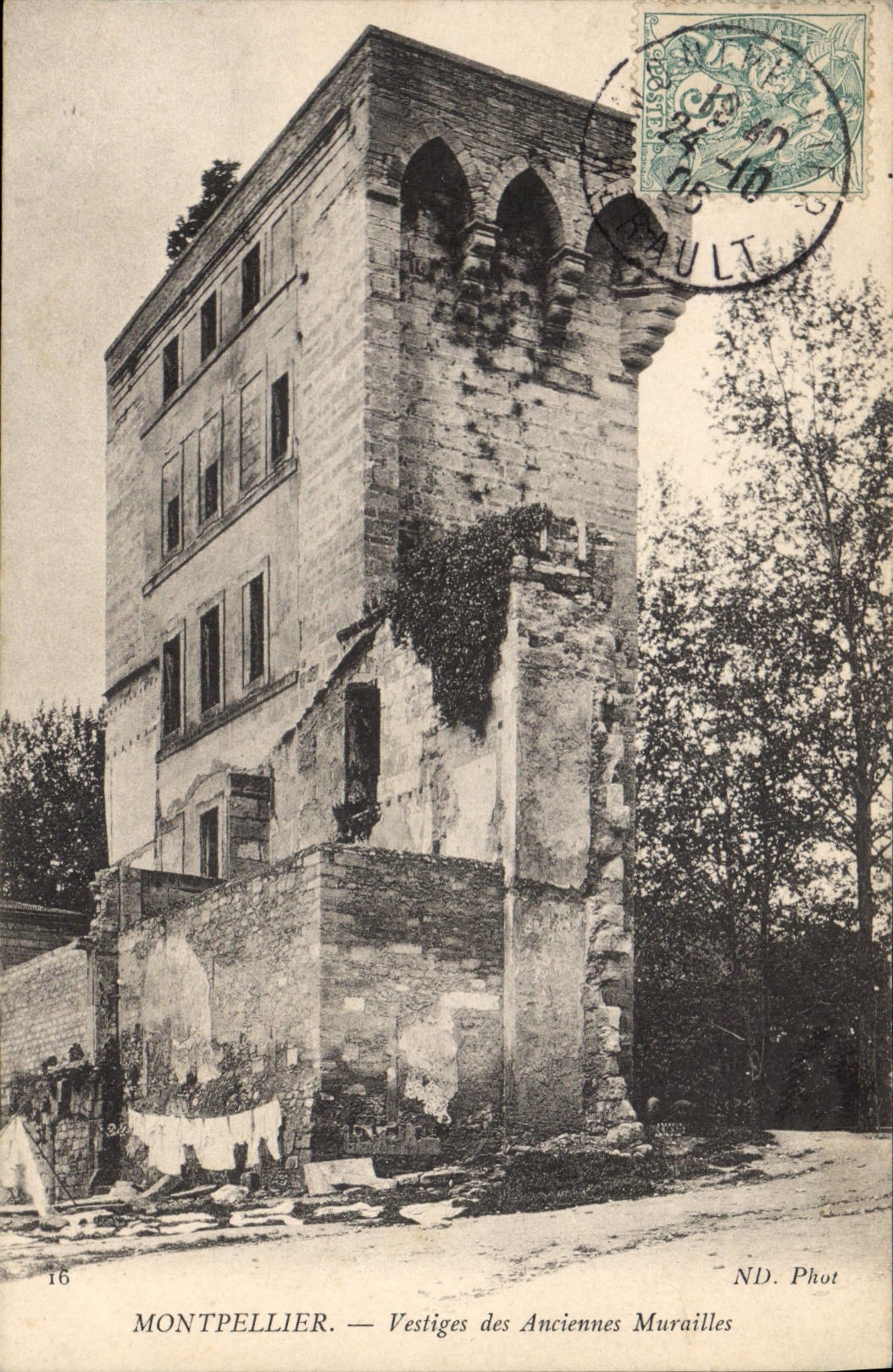 CPA Montpellier Vestiges des Anciennes Murailles 