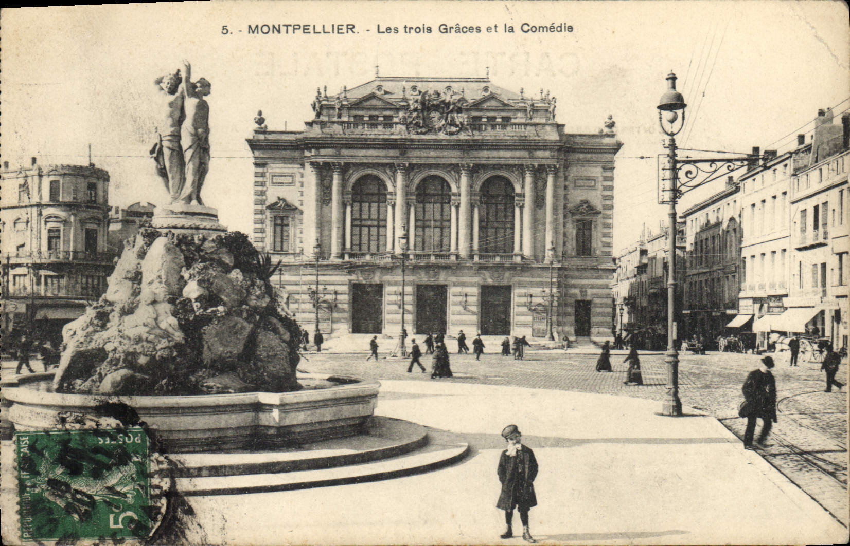 CPA Montpellier Les trois Graces et la Comedie 