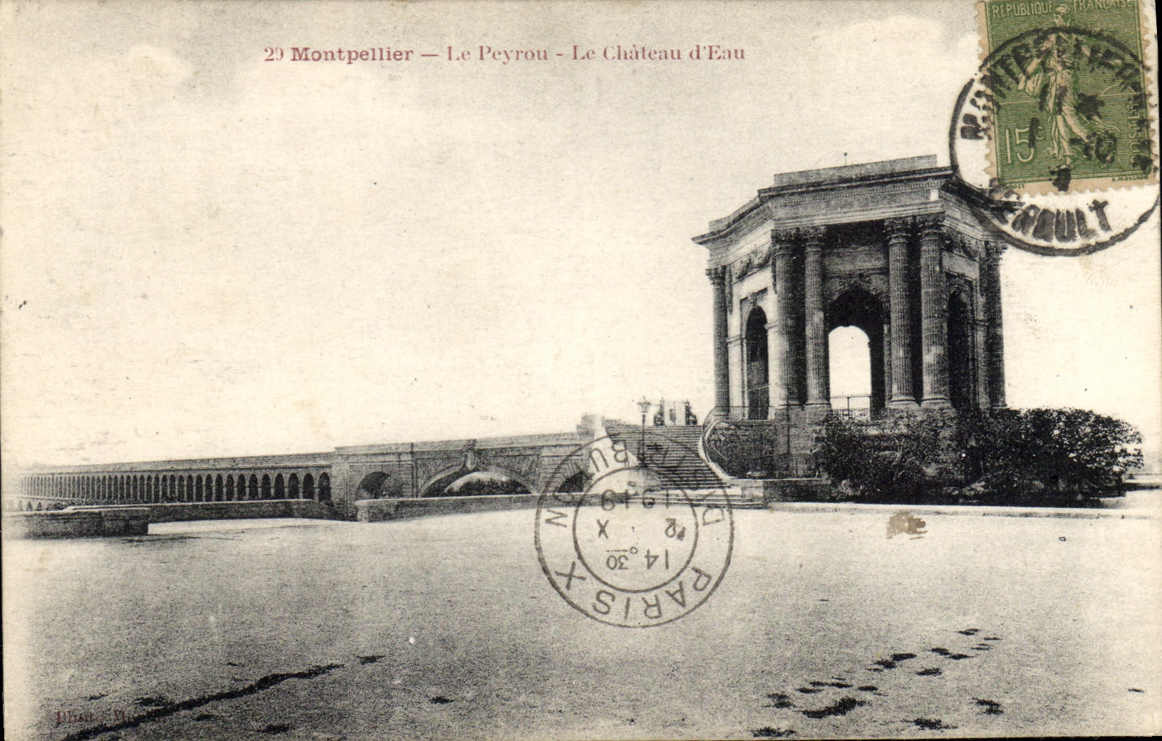 CPA Montpellier Le Peyrou Le Chateau d'Eau 