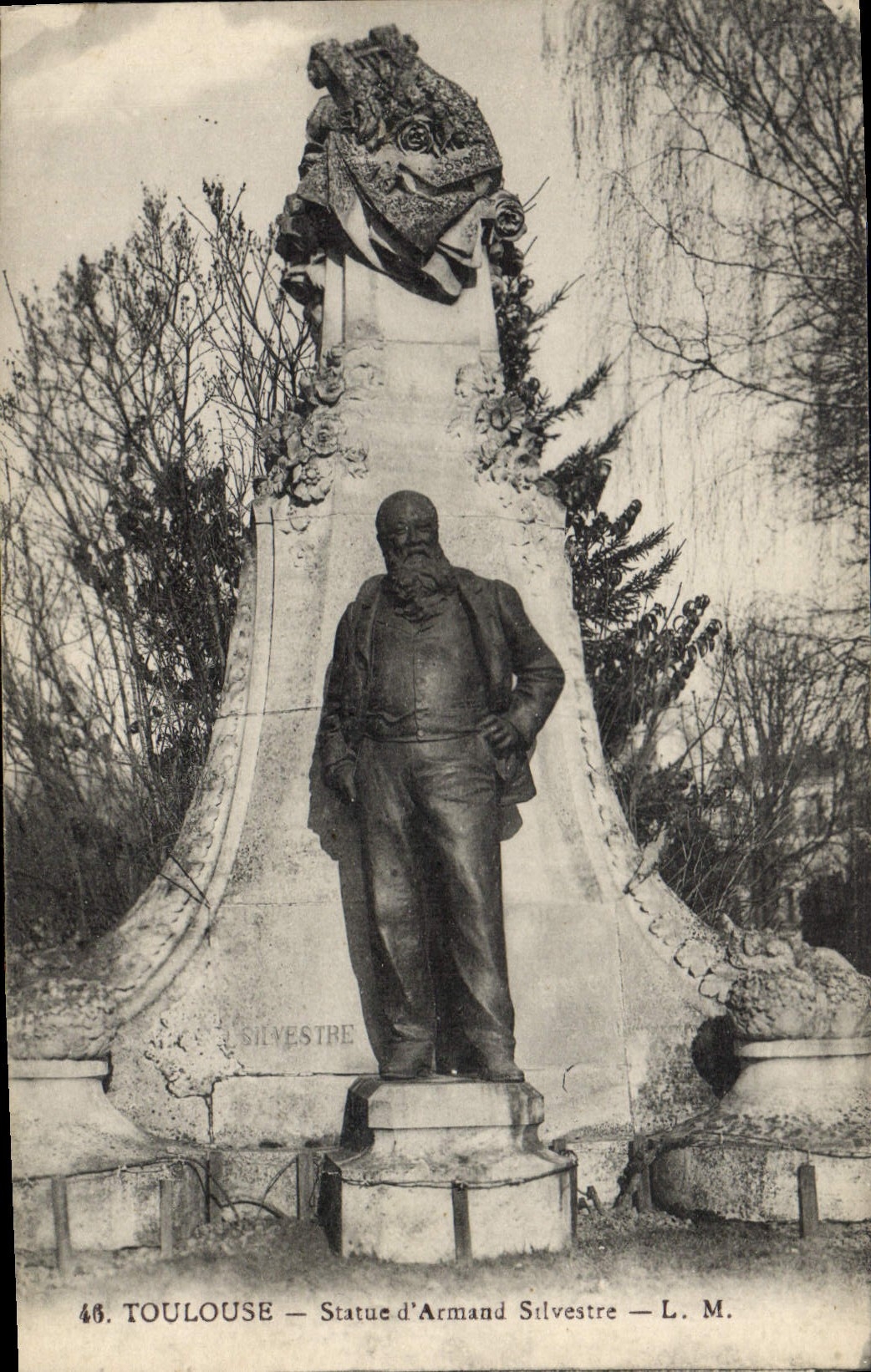 CPA Touluse Statue d'Armand Silvestre 