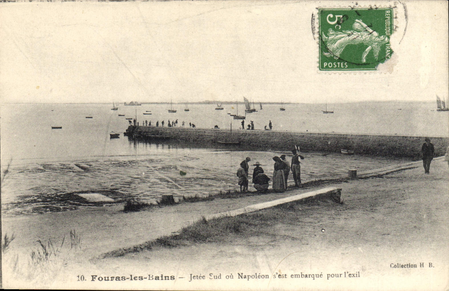 CPA Fouras les Bains Jetee Sud ou Napoleaon s'est embarque pour l'exil