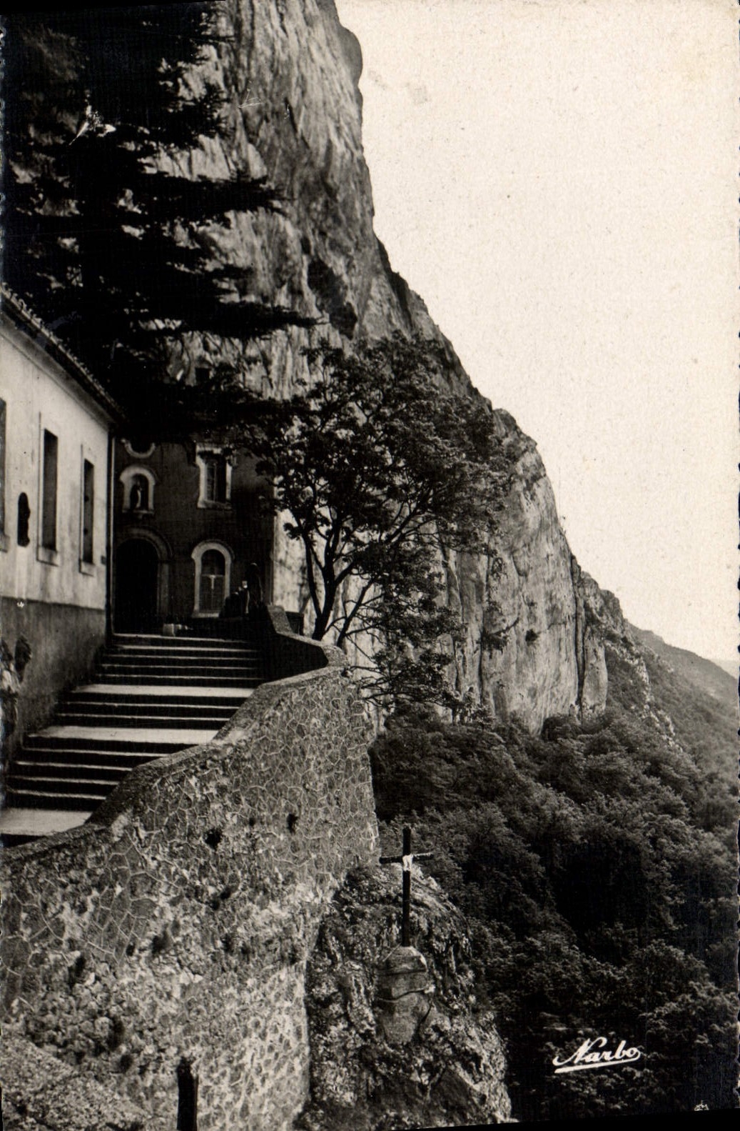 CPA La Sainte Baume Var Arrivee a la Grotte