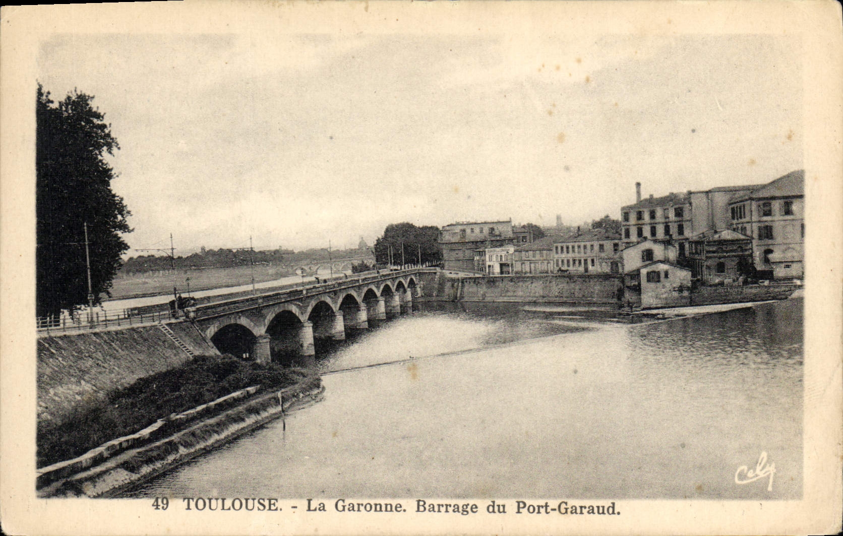 CPA Toulouse La Garonne Barrage du Port Garaud