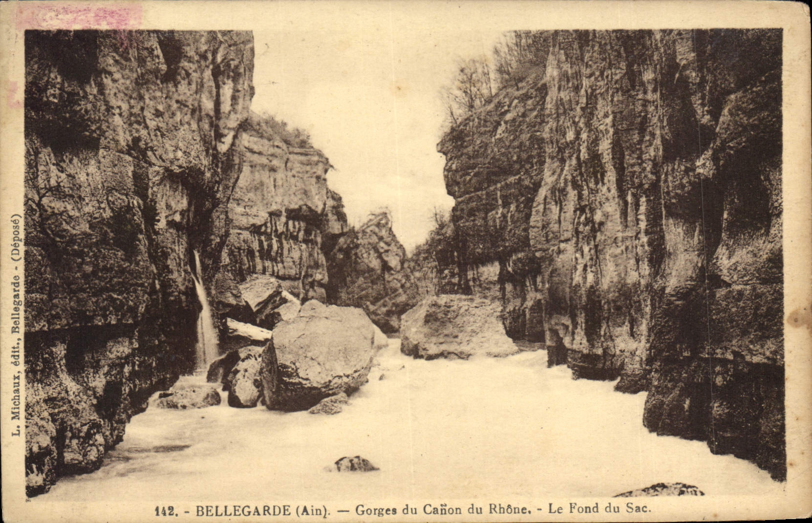 CPA Bellegarde (Ain) Gorges du Canon du Rhone le Fond du Sac