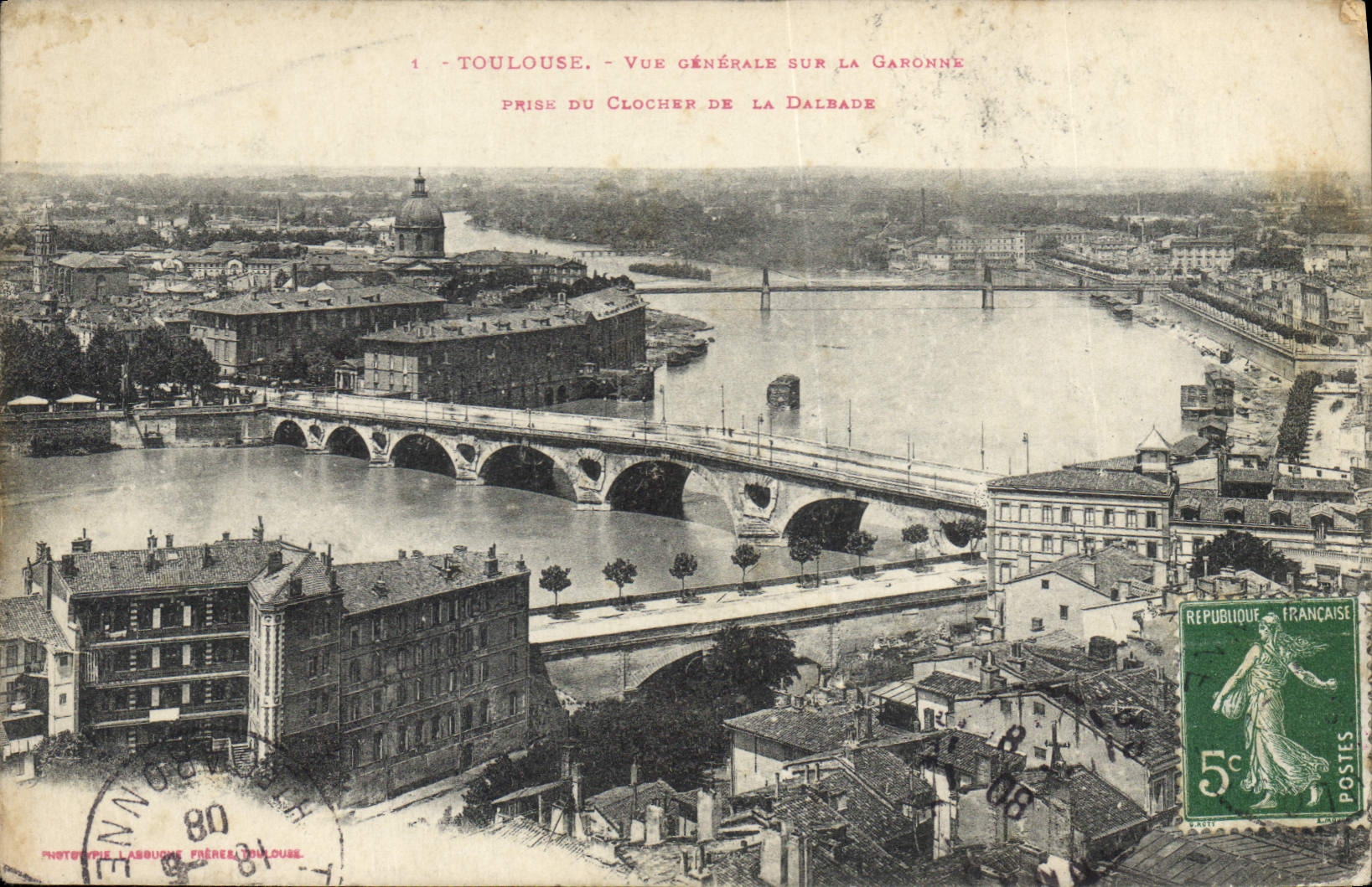 CPA Toulouse Vue generale sur la Garonne