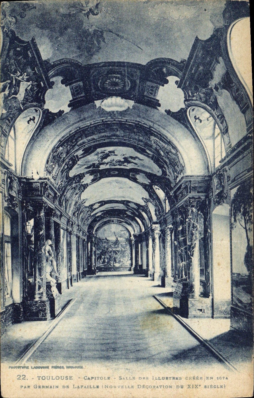 CPA Toulouse Capitole Salle des Illustrees Creer Par Germain de Lafaille (nouvelle decoration du XIX