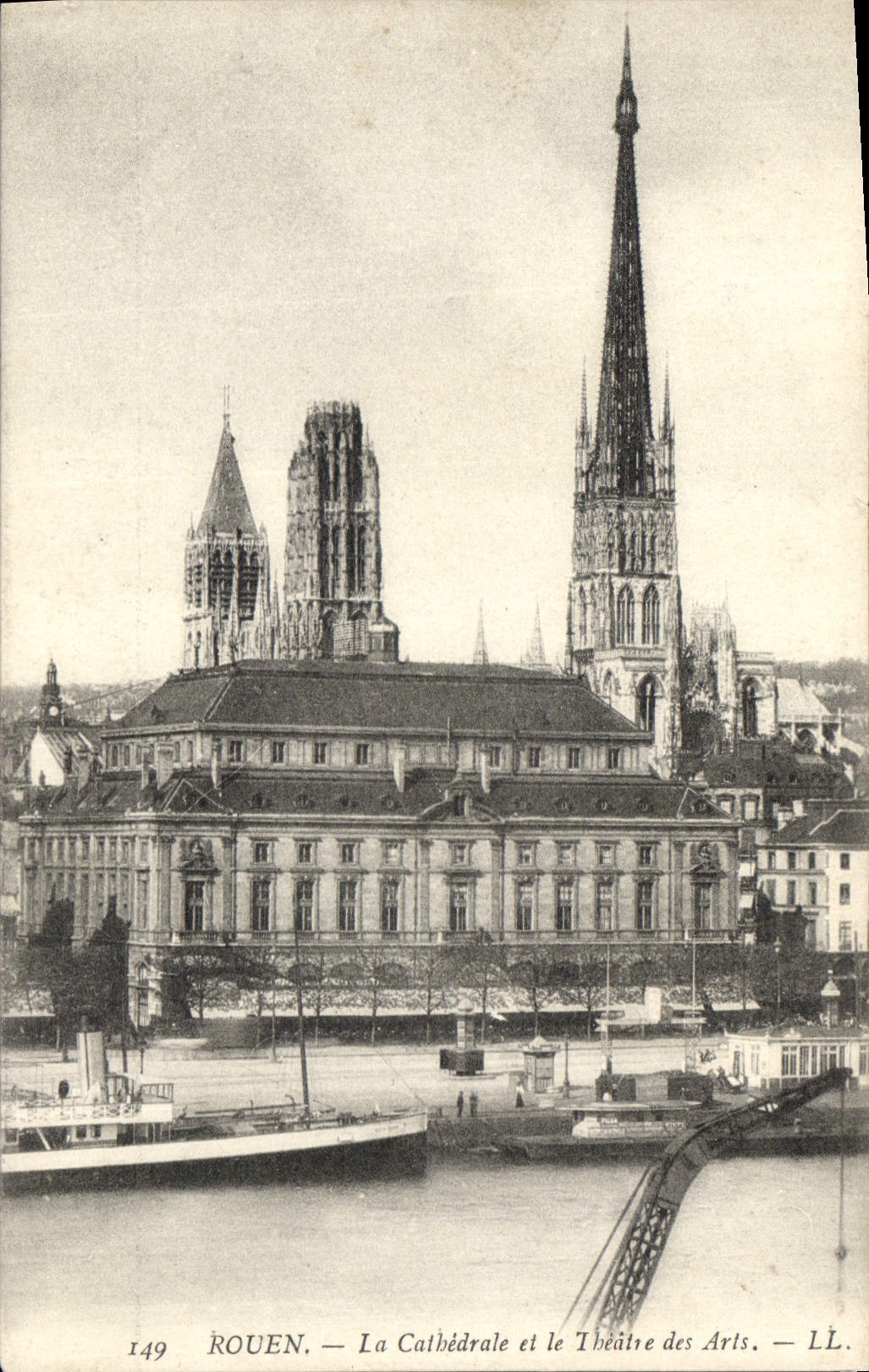 CPA Rouen La Cathedrale et le Theatre des Arts