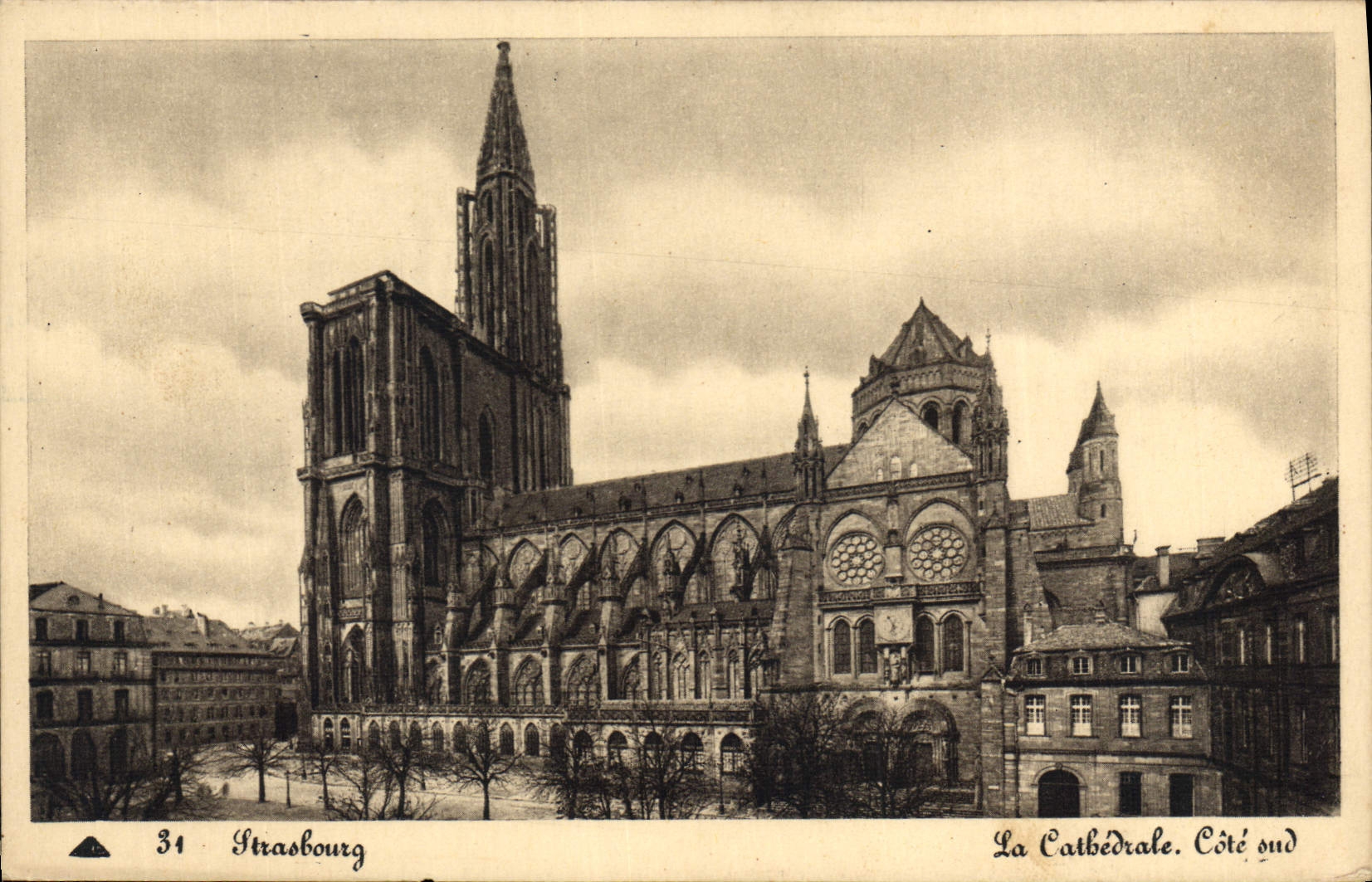 CPA Strasbourg La Cathedrale Cote Sud