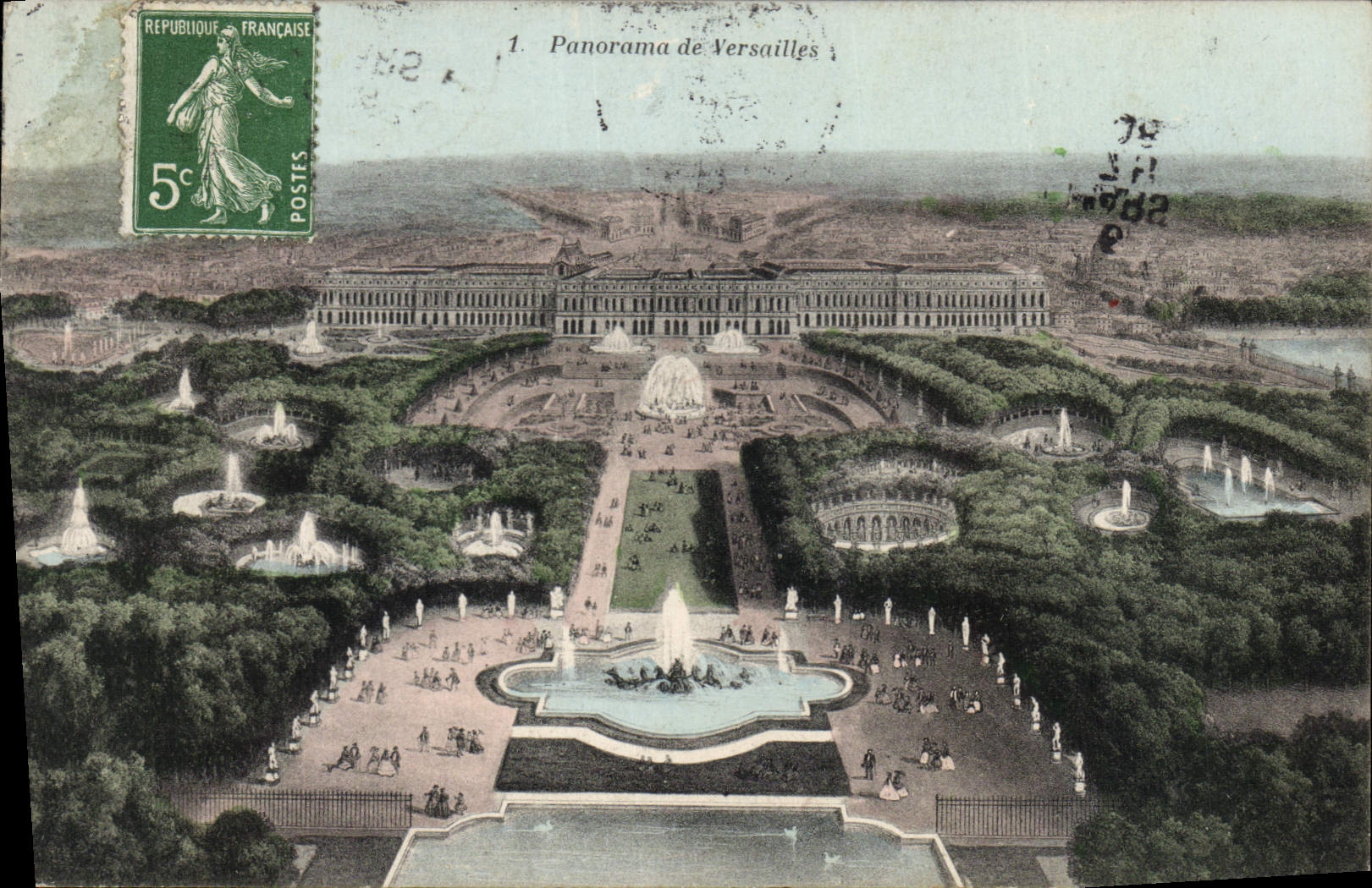 CPA Versailles Panorama de Versailles