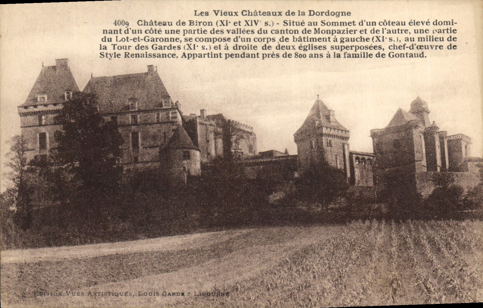 CPA Le Vieux Chateau de la Dordogne Chateau de Biron (XI et XIV)