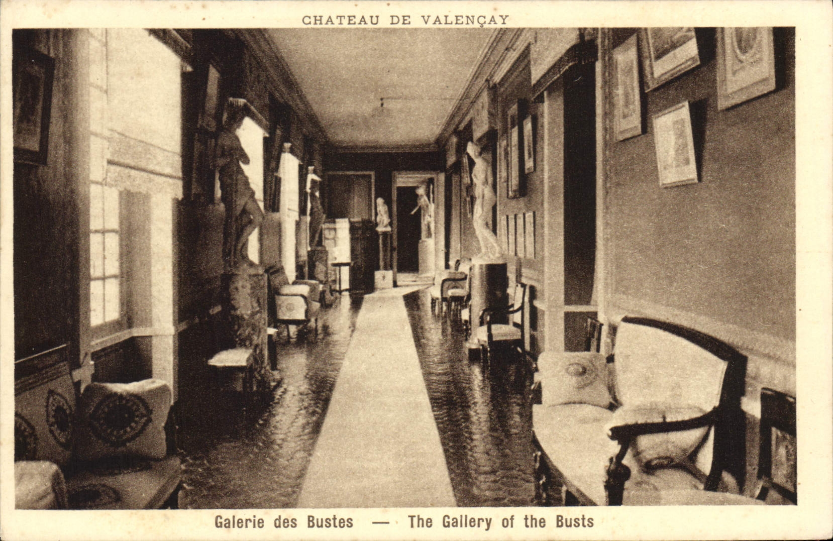 CPA  Chateau de Valencay Galerie des Bustes