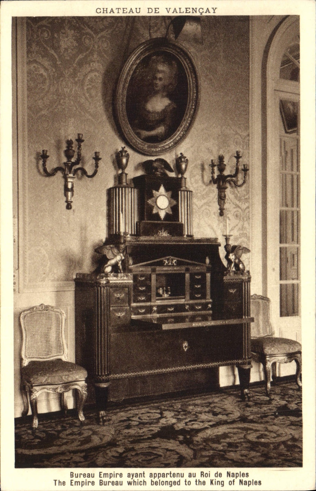 CPA Chateau de Valencay  Bureau Empire ayant appartenu au Roi de Naples