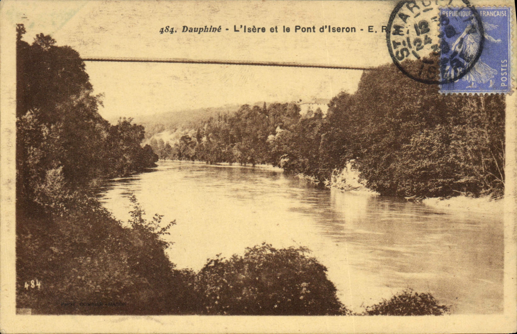 CPA Dauphine L'Isere et le Pont d'Iseron