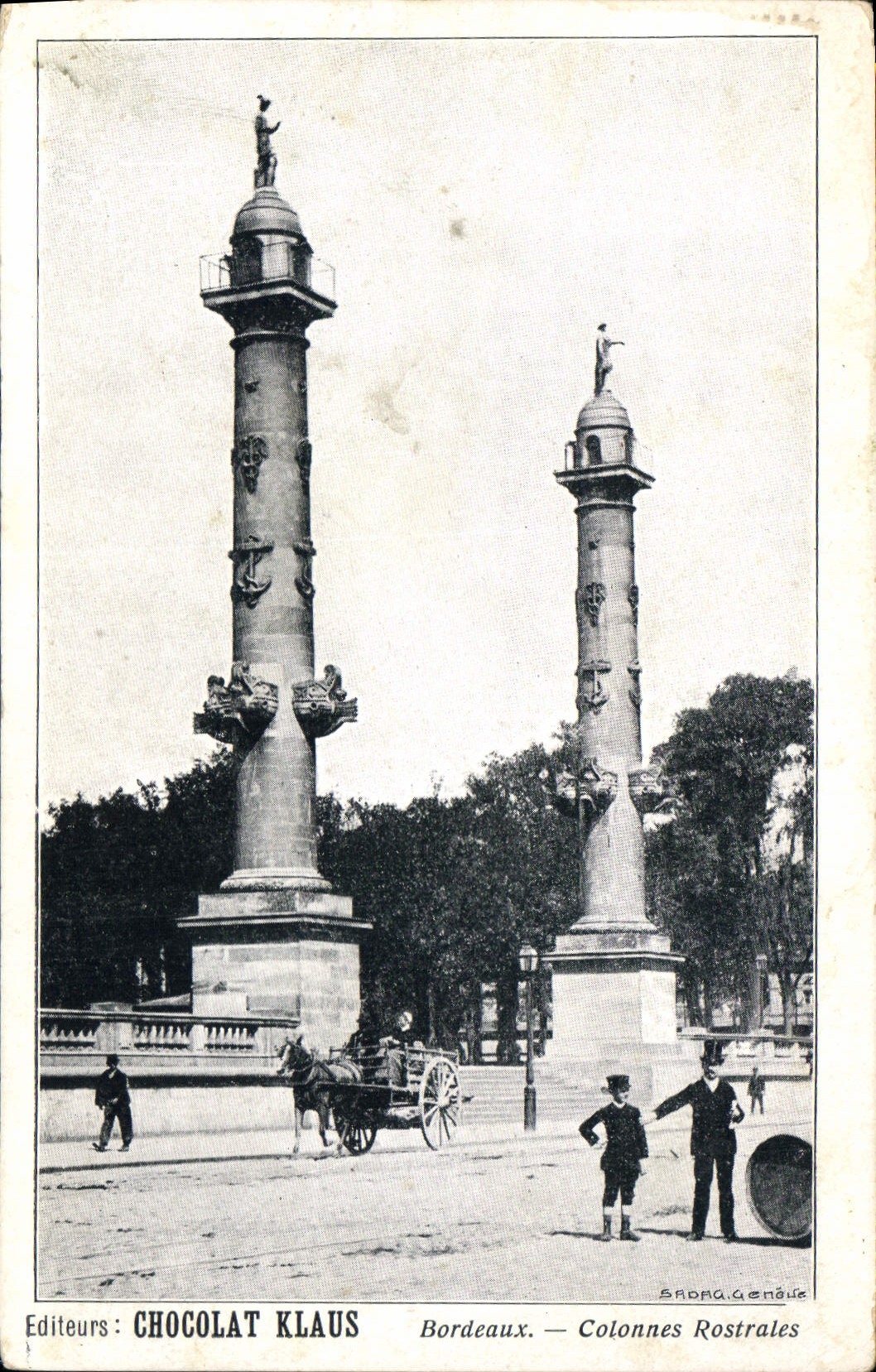 CPA Bordeaux Colonnes Rostrales