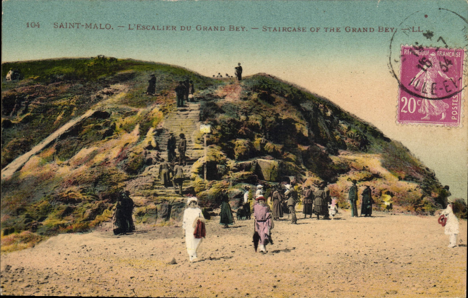 CPA Saint Malo L'Escalier du Grand Bey
