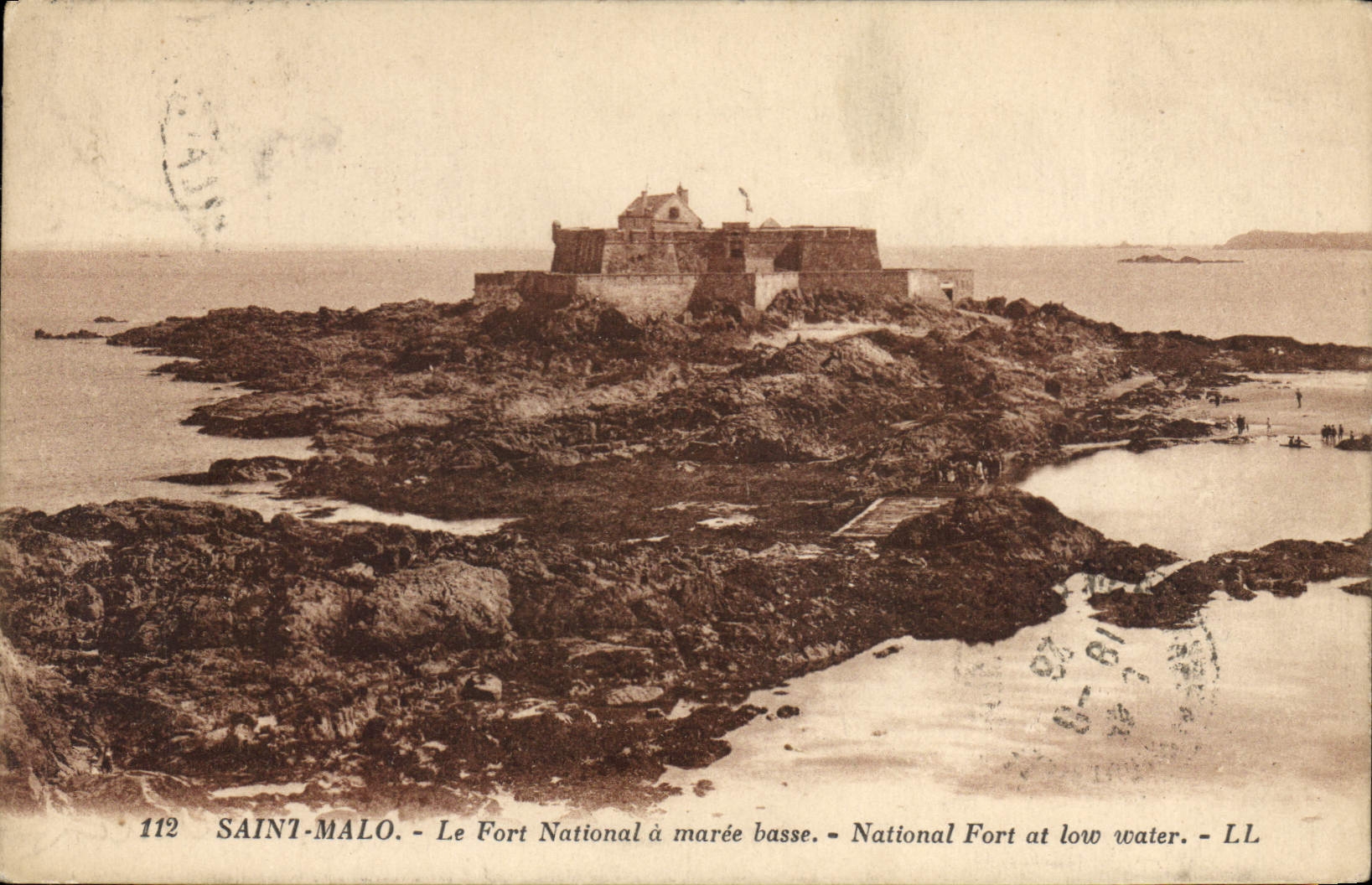 CPA Saint Malo Le Fort National a maree basse