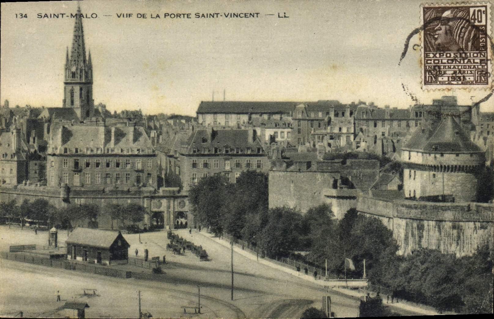 CPA Saint Malo Vue de la Porte Saint Vincent