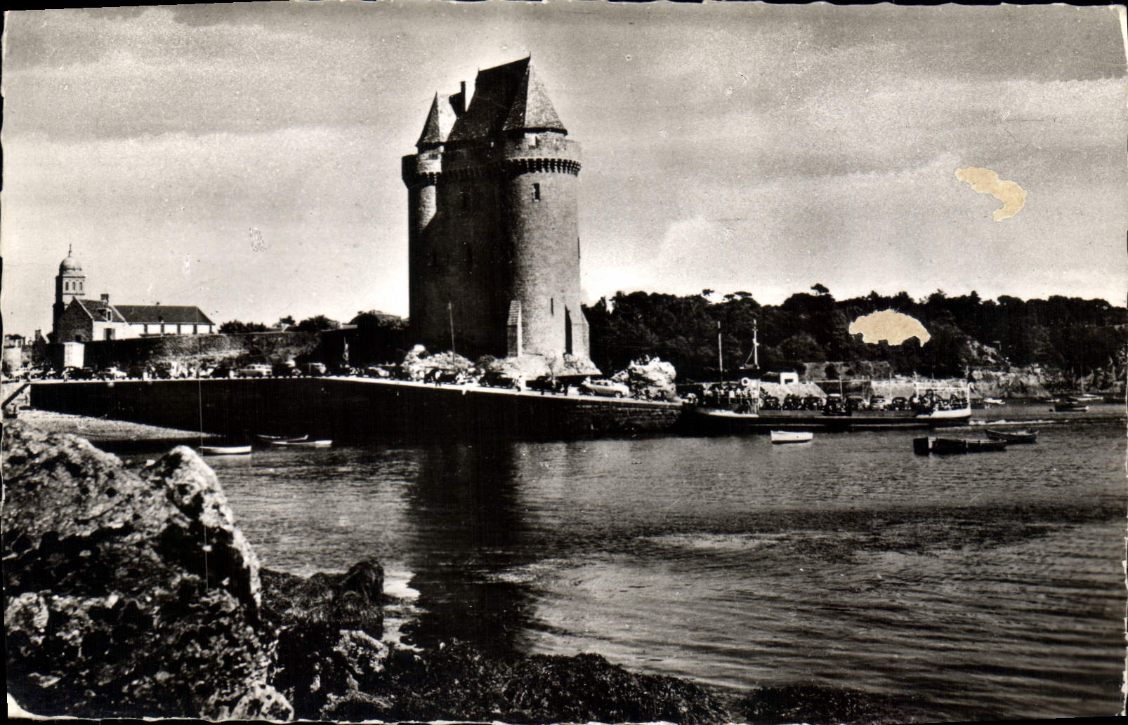CPA Saint Malo (I et V) En Bretagne Tour et Cale Salidor vues de la Cote d'Aleth